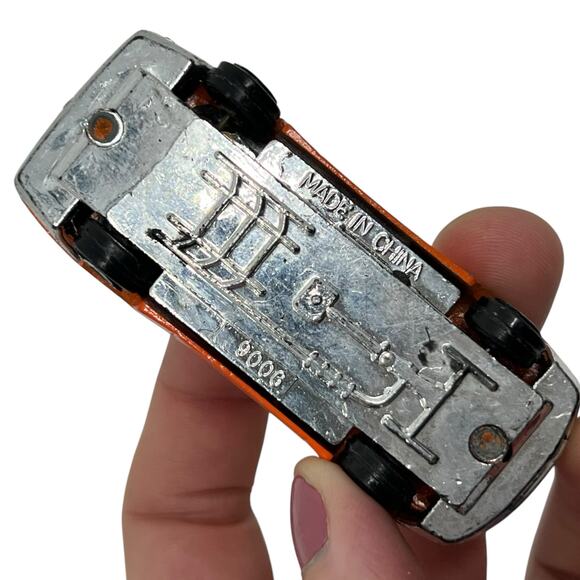 Vintage #77 Cannon Force Die-Cast Racing Car Orange Hot Wheels Style Collectible - Picture 7 of 7